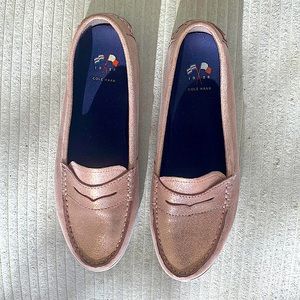 NEW Cole Haan, Size 9.5 Women, Shiny Pink Pinch Penny Loafers